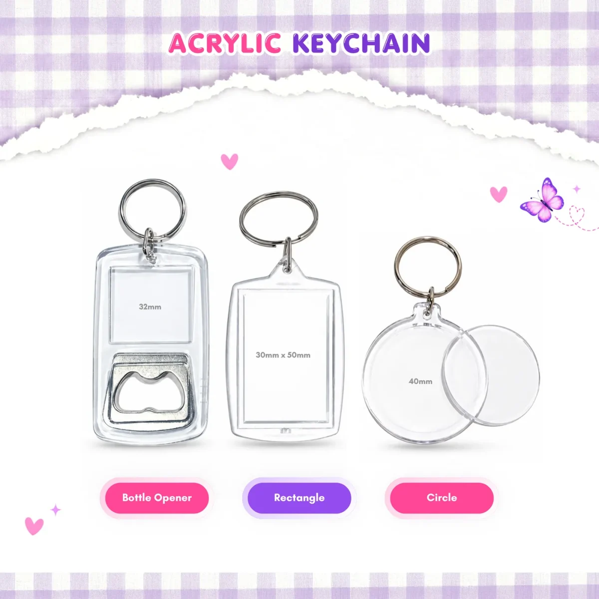 Personalized Acrylic Keychain, image 6 of 6