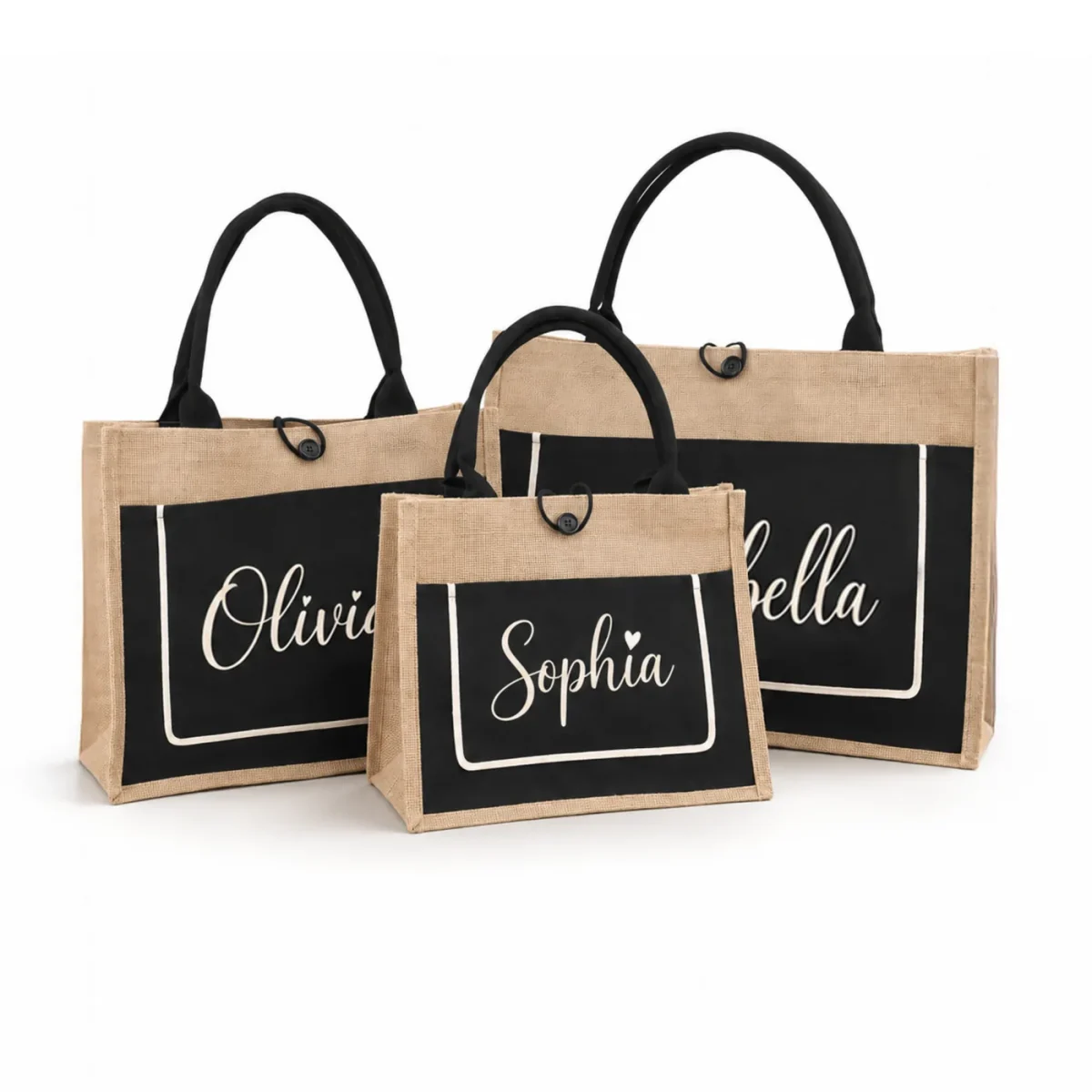 Jute Tote Bag with Zipper