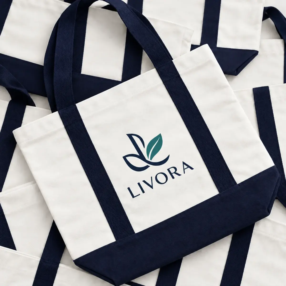 Two-Tone Canvas Tote Bag, image 2 of 6