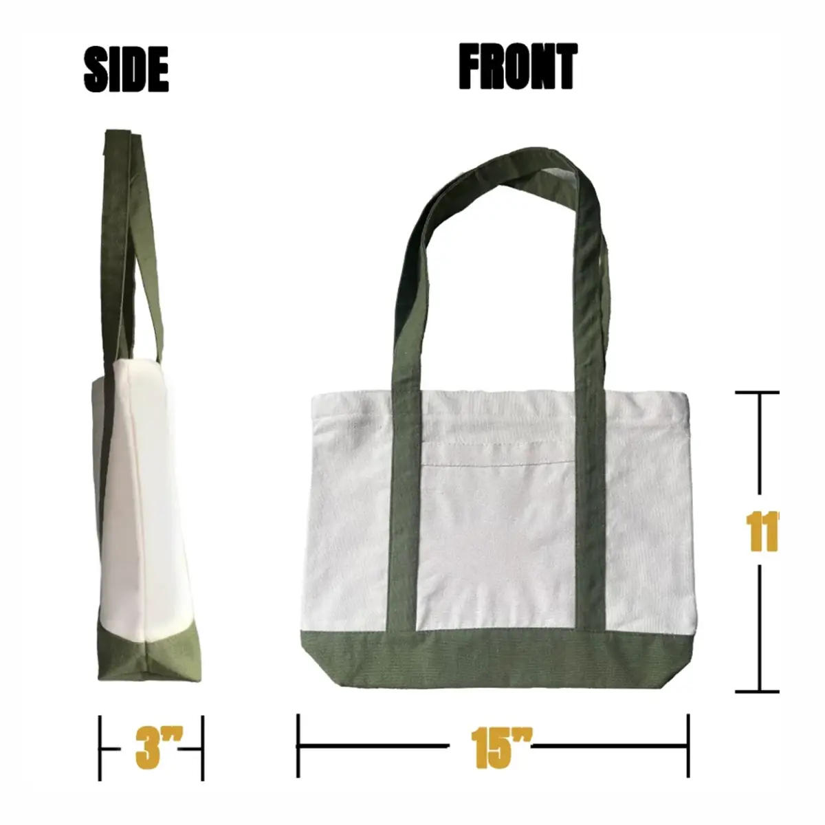 Two-Tone Canvas Tote Bag, image 5 of 6