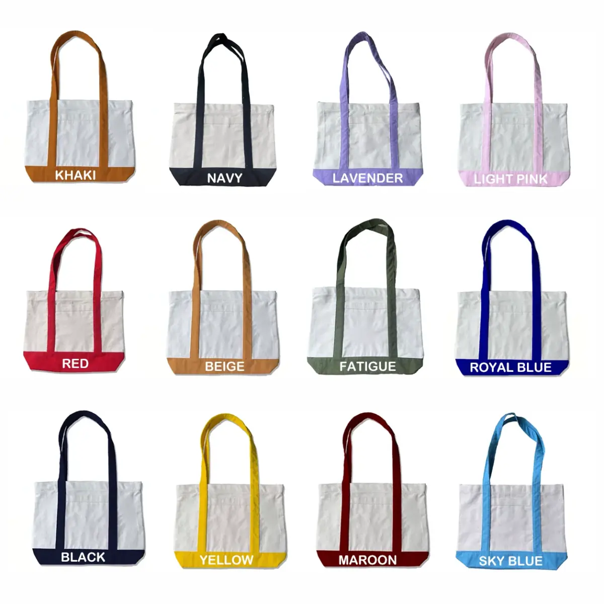 Two-Tone Canvas Tote Bag, image 6 of 6