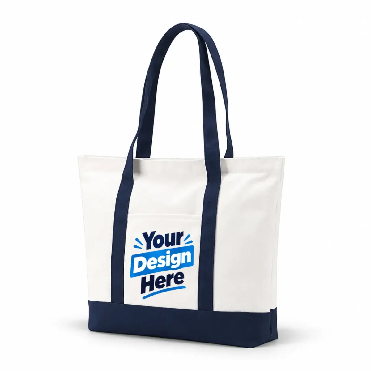 Two-Tone Canvas Tote Bag